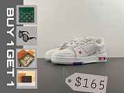 Louis Vuitton LV trainer all white pink - 1