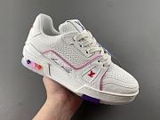 Louis Vuitton LV trainer all white pink - 3