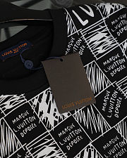 LOUIS VUITTON 2025 New Classic Checkerboard Print Short-Sleeved Crewneck - 2