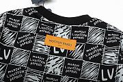 LOUIS VUITTON 2025 New Classic Checkerboard Print Short-Sleeved Crewneck - 3