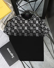LOUIS VUITTON 2025 New Classic Checkerboard Print Short-Sleeved Crewneck - 5