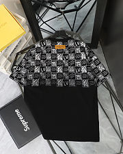 LOUIS VUITTON 2025 New Classic Checkerboard Print Short-Sleeved Crewneck - 6