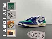 Air Jordan 1 Low Blends Abstract Blocking With Throwback Mavs Colors 553558-147 - 1