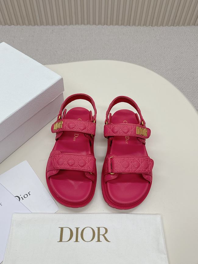 Dior Burgundy Sandals – Sleek & Bold Design - 1