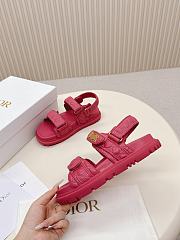 Dior Burgundy Sandals – Sleek & Bold Design - 2