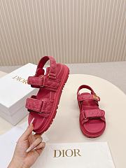 Dior Burgundy Sandals – Sleek & Bold Design - 3
