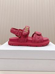 Dior Burgundy Sandals – Sleek & Bold Design - 5