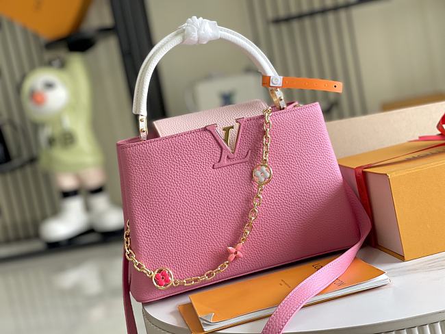 Louis Vuitton Capucines bag dark pink 31.5x20x11 cm - 1