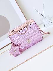 Chanel Mirror Calfskin Mini Flap Bag With Star Coin Purse size 18.5x23.5x8.5 cm - 1