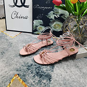 YSL flat strappy sandals pink - 6