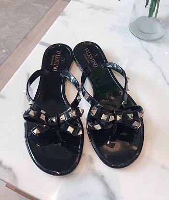 Vaentino jelly bow sandal black