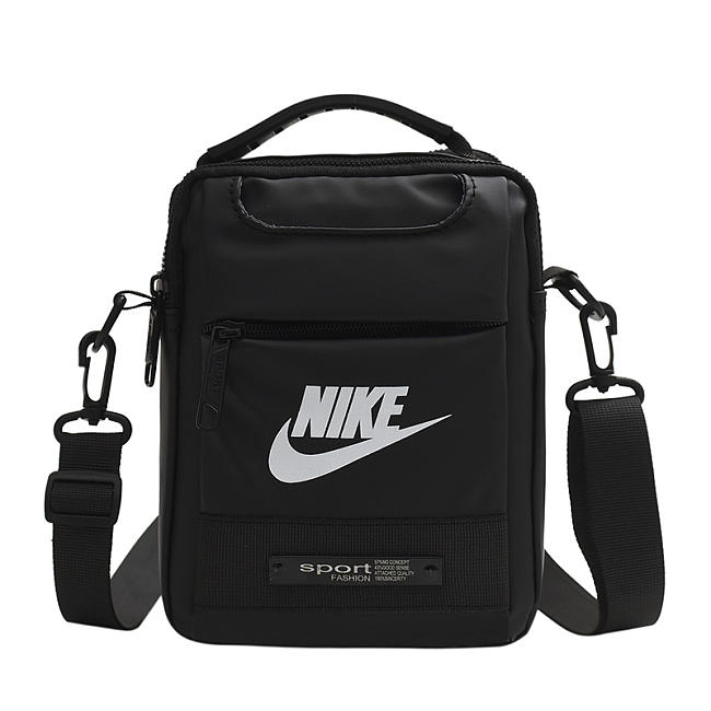 Men's shoulder bag, mini chest bag clutch black - 1