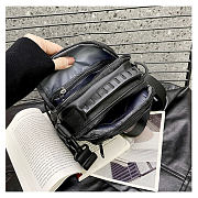 Men's shoulder bag, mini chest bag clutch black - 6
