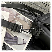 Men's shoulder bag, mini chest bag clutch black - 5