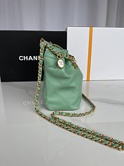 Chanel Lambskin Resin Gold Tone Metal 'Light Green' 17x16x7cm - 6
