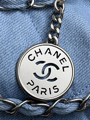 CHANEL 22 SMALL HANDBAG DENIM 39cm - 3