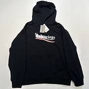 Coke fuzzy print hooded sweatshirt loose fit unisex black - 1