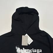 Coke fuzzy print hooded sweatshirt loose fit unisex black - 6