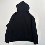 Coke fuzzy print hooded sweatshirt loose fit unisex black - 5