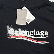Coke fuzzy print hooded sweatshirt loose fit unisex black - 3