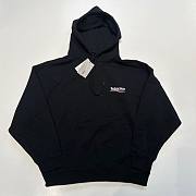 Coke letter print hooded sweatshirt loose fit unisex black - 1