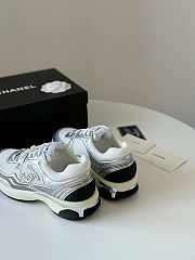CHANEL MILTICOLOR LOGO SILVER SNEAKERS - 2