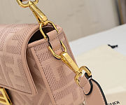 Fendi Baguette Pink FF Canvas Bag size 28x6.5x13.5cm - 5