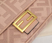 Fendi Baguette Pink FF Canvas Bag size 28x6.5x13.5cm - 3