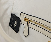 Fendi Baguette White FF Canvas Bag size 28x6.5x13.5cm - 2