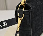 Fendi Baguette Black FF Canvas Bag size 28x6.5x13.5cm - 3