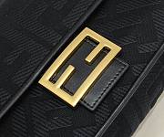 Fendi Baguette Black FF Canvas Bag size 28x6.5x13.5cm - 2