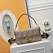 Fendi Baguette Brown FF Canvas Bag size 28x6.5x13.5cm - 1