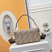 Fendi Baguette Brown FF Canvas Bag size 28x6.5x13.5cm - 6