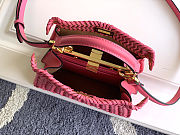Fendi Women Peekaboo ISeeU Petite Pink Padded Calfskin Leather Bag size 20cm - 4