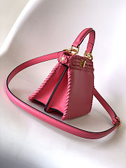 Fendi Women Peekaboo ISeeU Petite Pink Padded Calfskin Leather Bag size 20cm - 3