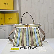 Peekaboo ISeeU Small Multicolour interlaced leather bag Size 33cm - 4