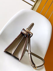 Fendi Peekaboo Mini crossbody bag in blue-brown color size 27 cm - 3