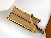 Fendi Peekaboo Mini crossbody bag in brown - yellow color size 27 cm - 4
