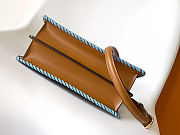 Fendi Peekaboo Mini crossbody bag in brown - blue color size 27 cm - 4