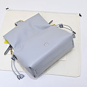 Fendi Mamma Baguette Grey nappa leather bag size 26,5x8,5x18cm - 5