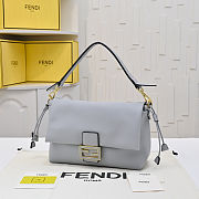 Fendi Mamma Baguette Grey nappa leather bag size 26,5x8,5x18cm - 4