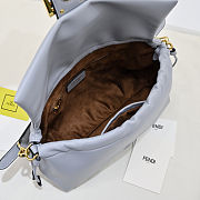 Fendi Mamma Baguette Grey nappa leather bag size 26,5x8,5x18cm - 3