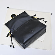 Fendi Mamma Baguette Black nappa leather bag size 26,5x8,5x18cm - 5