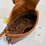 Fendi Mamma Baguette Brown nappa leather bag size 26,5x8,5x18cm - 3