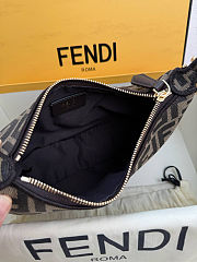 Fendi Fendigraphy Mini Hobo Black in blue denim-effect FF jacquard size 20cm - 5