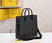 Fendi Monogram FF Vertical Tote Bag Black 36X14X38 - 6