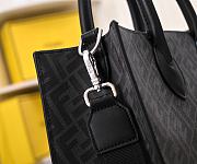 Fendi Monogram FF Vertical Tote Bag Black 36X14X38 - 3