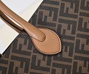Fendi Zucca Vertical Tote Bag in Brown Coated Canvas Red size 36x14x38 cm - 2