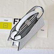 Fendi Peekaboo ISeeU Small White leather bag with FF interlacing 27*21*11cm - 6