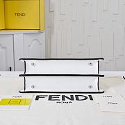 Fendi Peekaboo ISeeU Small White leather bag with FF interlacing 27*21*11cm - 5